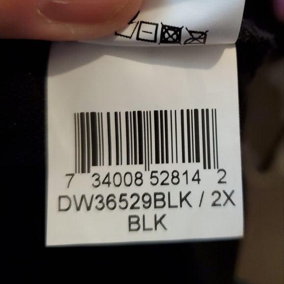 Karen Kane Black Dress Lace Overlay Scallop Hem Cocktail Holiday Party NYE Sz 2X - Picture 13 of 13